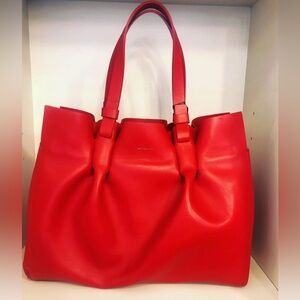 RED Leather Bag NWOT